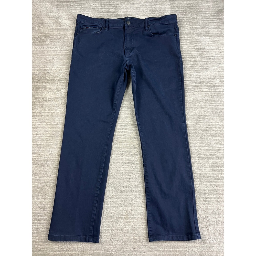 Fried Denim Pants Mens 40x32 Navy Blue Straight Leg Stretch Cotton Blend Casual‎
